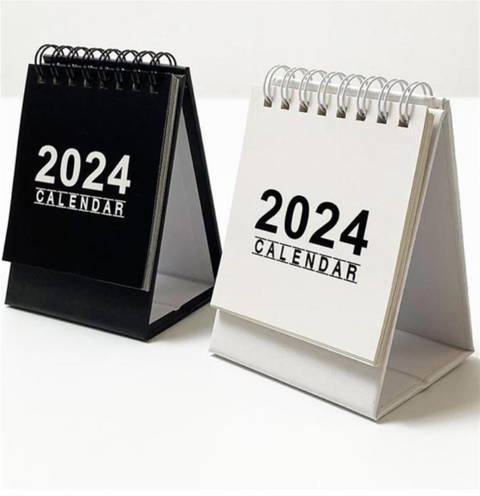 Kalendarz 2024 Mały Kalendarz Na Biurko 2024 Mini Kalendarz Na Biurko, Kalendarz Z Klapką Do Dekoracji Biurka Na Biurko Kalendarz śCienny 2024 (Color : Black, Size : 1pcs)