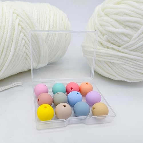 Miniatura 3 de 12 tapones de aguja de tejer con cuentas de color macarrón, protectores de punta de aguja de silicona, protectores de punta de tejer pequeños, tapas