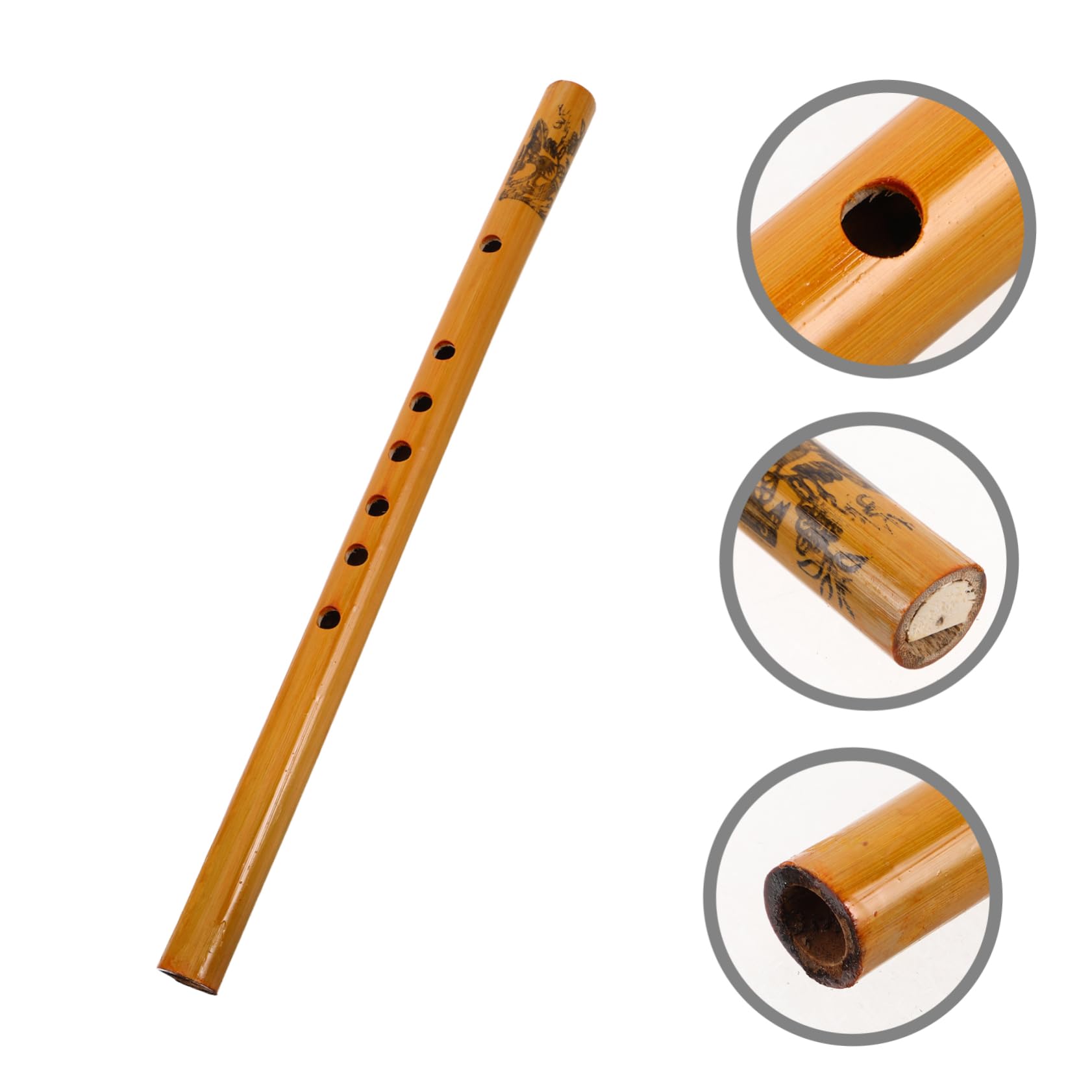 Flûte en Bambou Portable 33 Cm 7 Trous pour Débutants et Étudiants, Facile à Apprendre, pour Performances et Cours de Musique