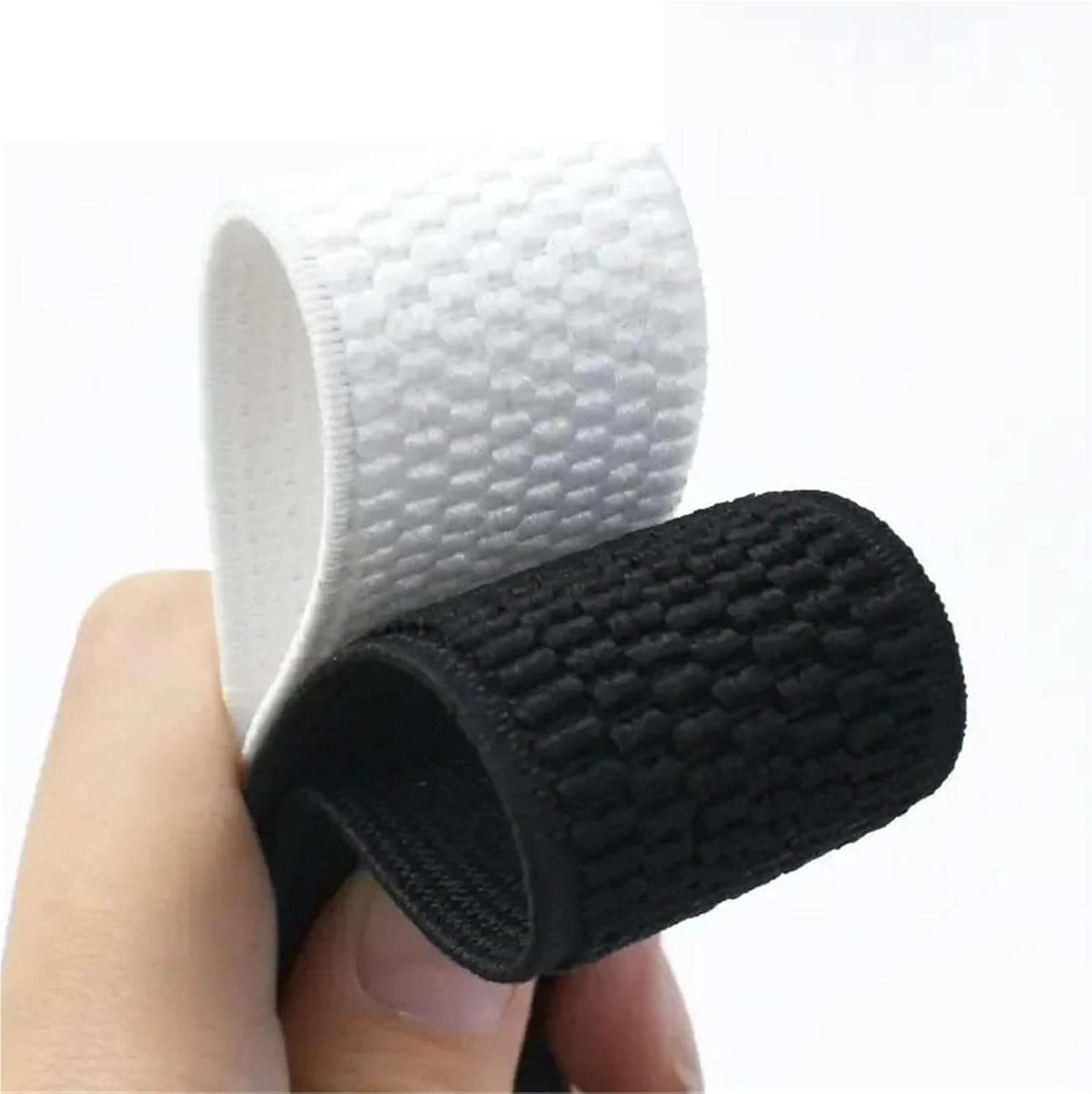 Elastyczna opaska do szycia, 1M 2,5-10cm rozciągliwa gumowa taśma parciana do paska DIY akcesoria do szycia odzieży (biała, 1 METR-30 MM)
