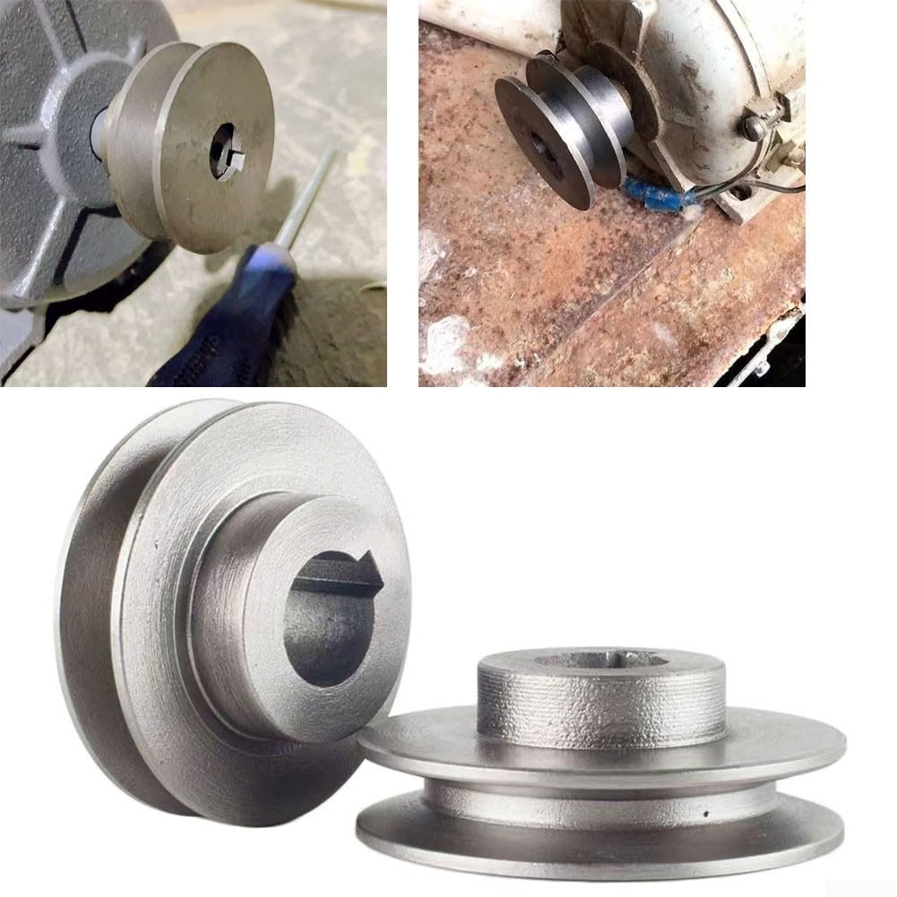 Polea de correa trapezoidal en V de hierro fundido doble ranura 25x90 para motor