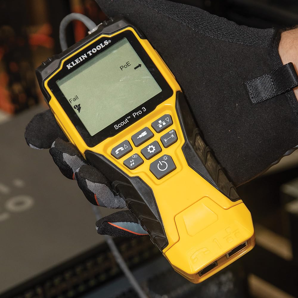 Klein Tools VDV501-853 Scout Pro 3 Cable Tester Kit | LAN Ethernet Coax Tester RJ11 RJ12 RJ45 | PoE Detection Wiremap Length Measurement | Test + Map Remote Kit