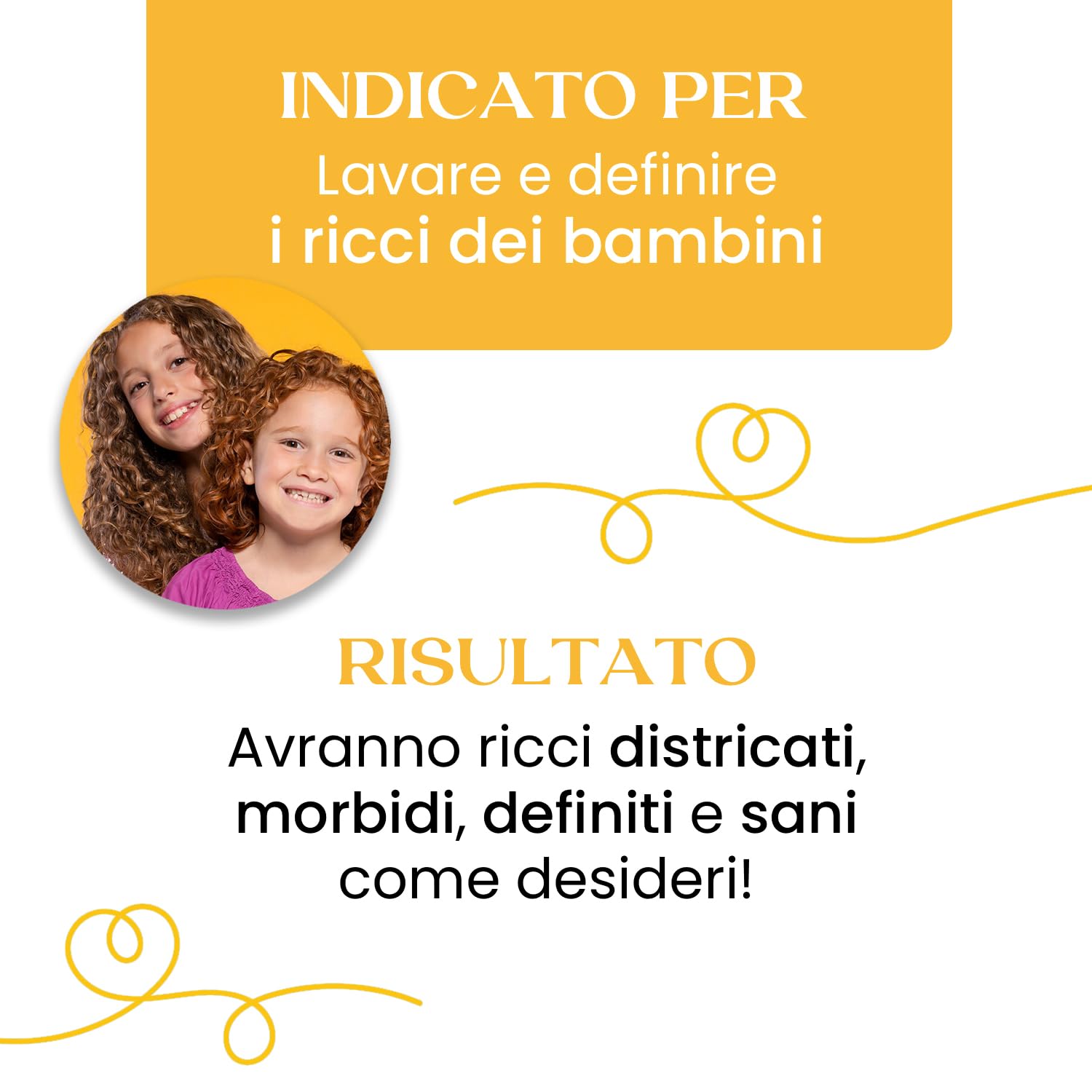 I Love Riccio Curly Kids Crema Modellante per Capelli Ricci Bambini, Formula Antilacrime con Estratti di Avena e Camomilla BIO, Olio di Cocco e di Jojoba, Elimina il Crespo e Dona Lucentezza, 250 ml