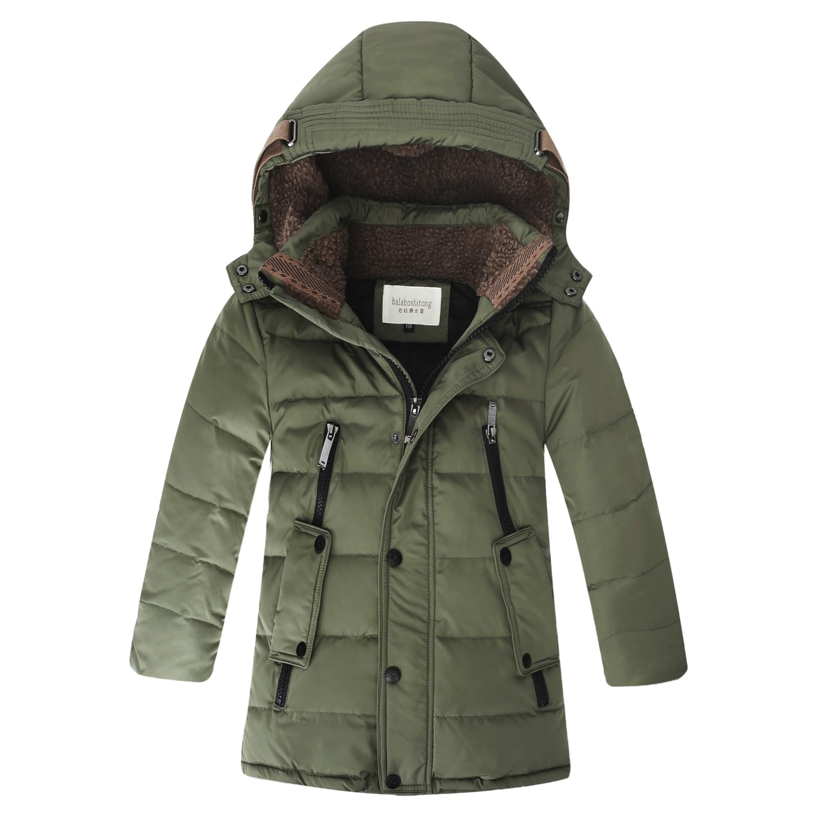 amropi Abrigo para Niño Invierno Chaqueta de Plumas con Capucha Cálido Parka por 5-12 años
