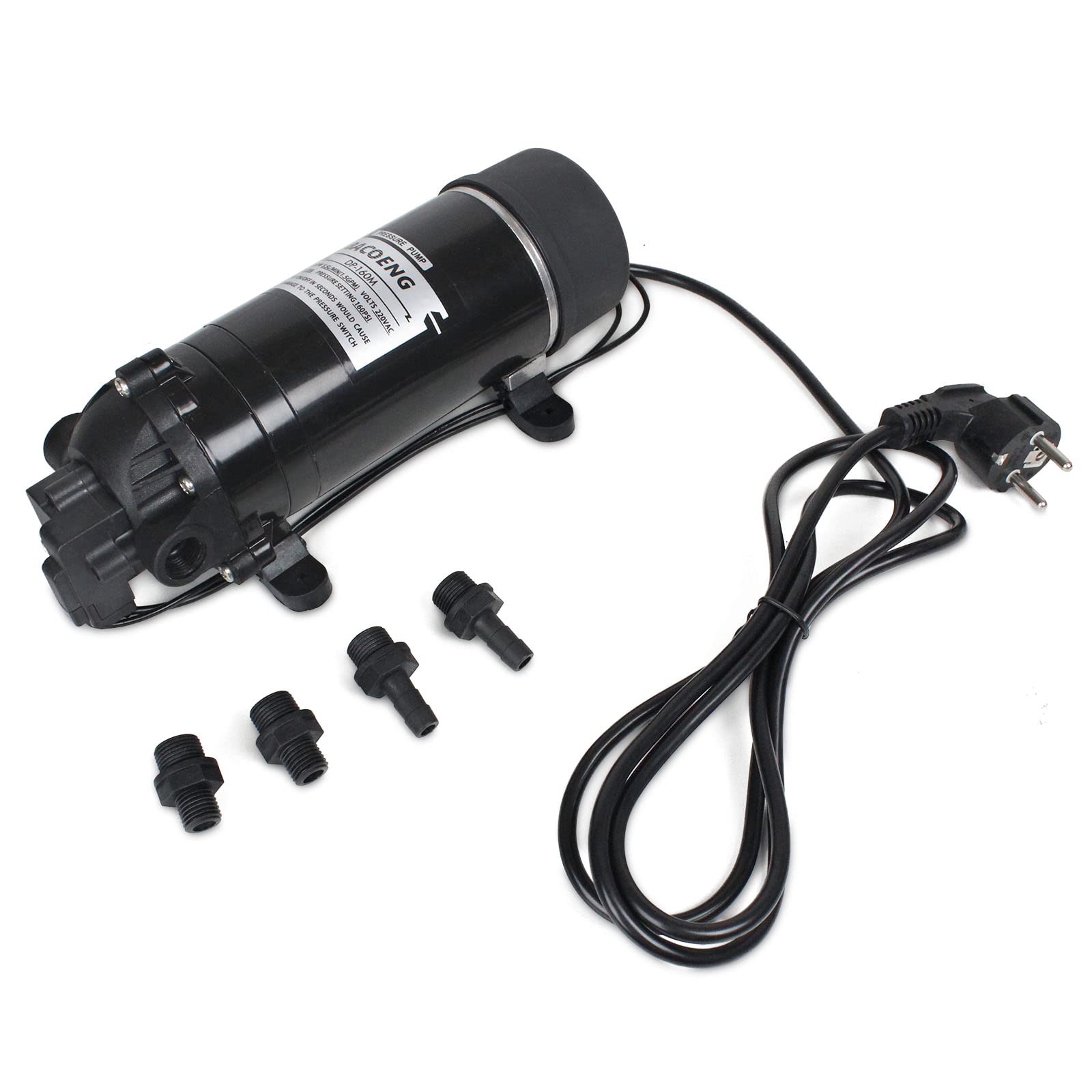 BACOENG Bomba de Diafragma de Presión de Agua AC230V 160 PSI 5.5L/ min, Bomba de Membrana de Presión para Marina, Barcos, Yate, Exterior Jardín