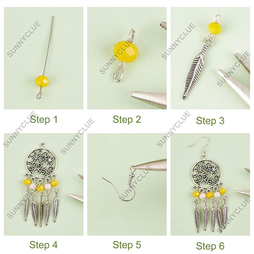 Kit De Manualidades Para Hacer Pendientes De Plumas Bohemios - Incluye Plumas Naturales, Cuentas Y Accesorios Para 8 Pares Diferentes