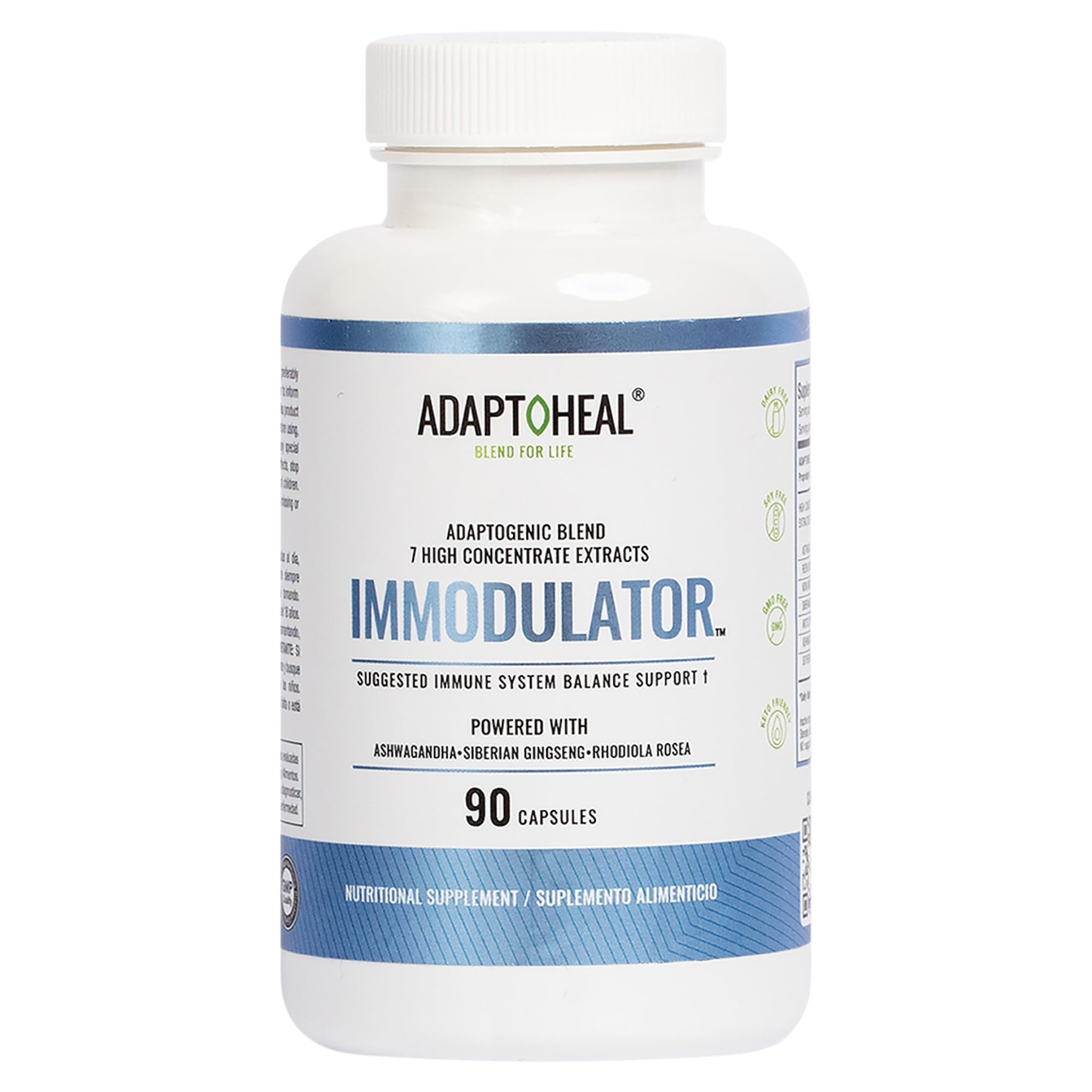 Immodulator - Adaptogenic Supplement for Well-Being, with Ginseng, Ashwagandha, Reishi Mushroom - Supports Stress Response, Mood Balance and Immune System Function (90 Capsules/700 mg)