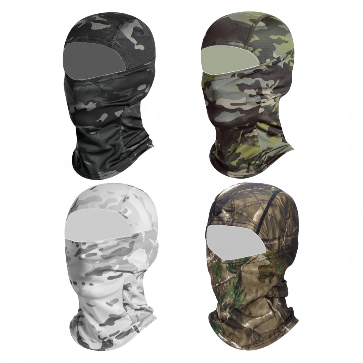 4 Pieces Balaclava Mask Sun Protection Hood Face Cover Full Head Mask for Men and Women for Hunting