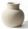 Farmhouse Table Vase, 5.7 Inch Ceramic Pot, Rustic Boho Terracotta Decor for Shelf, Mantel, Bookshelf, Living Room, Handmade Aged Look Centerpiece