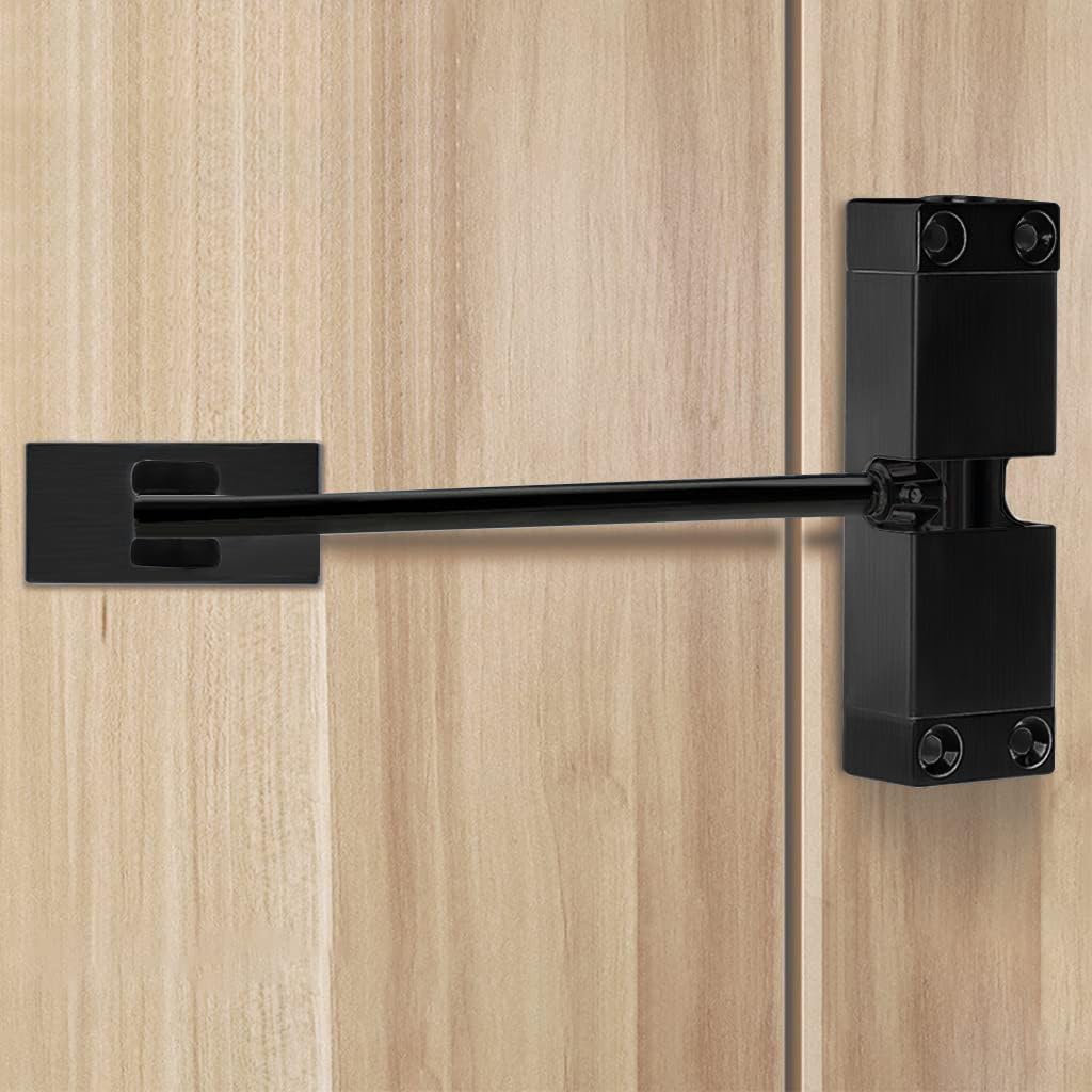 HASTHIP® Door Closer Automatic Aluminum Alloy Safety Spring Door Closer, Adjustable Closing Door Hinge Quiet Door Closer for Wooden Door, Metal Door, Security Door, Weight Up to 30 Kgs (Black) (B0C4P2TDJH) Amazon Price History, Amazon Price Tracker
