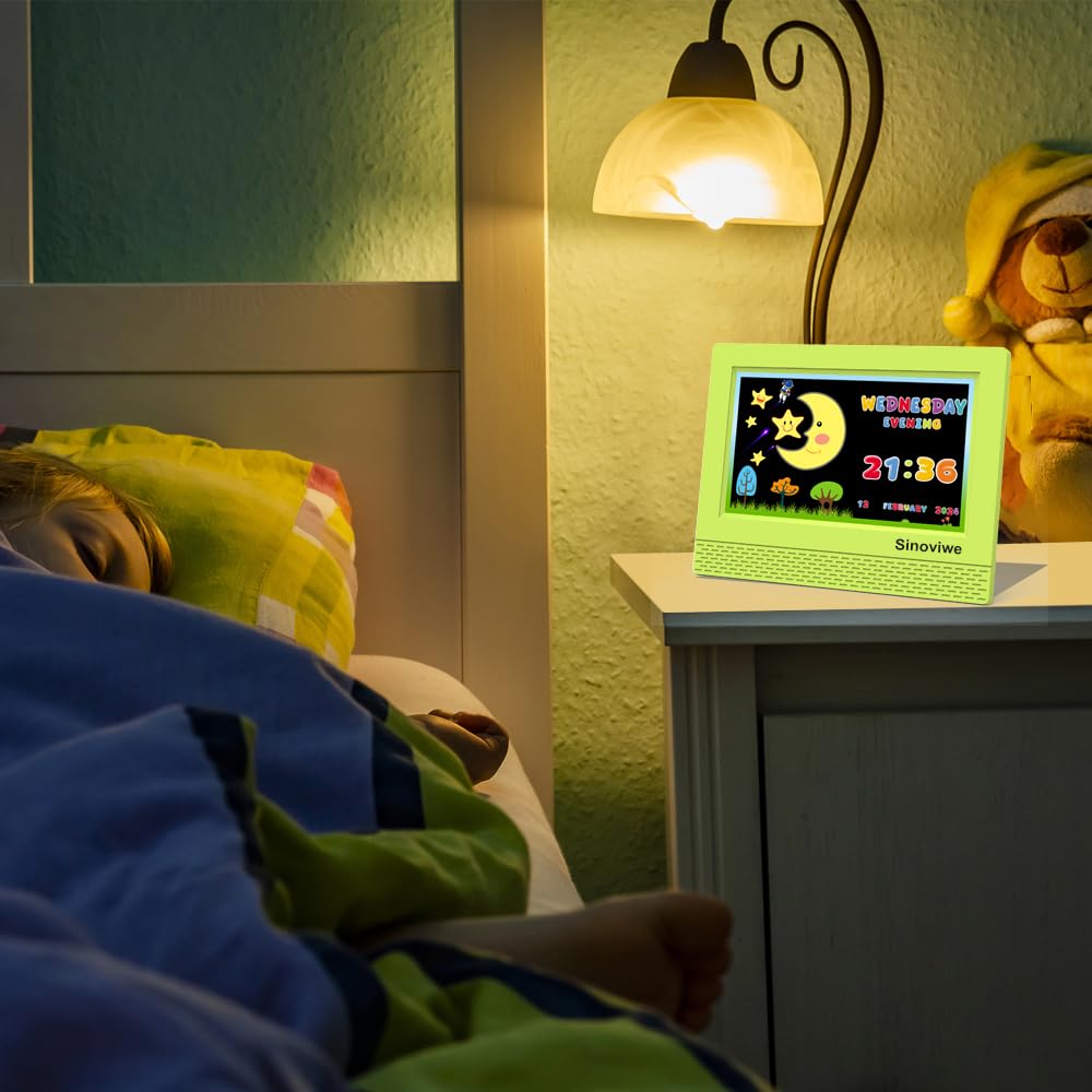 Sinoviwe Kids Alarm Clock with 7'' HD Digital Screen - Image 4