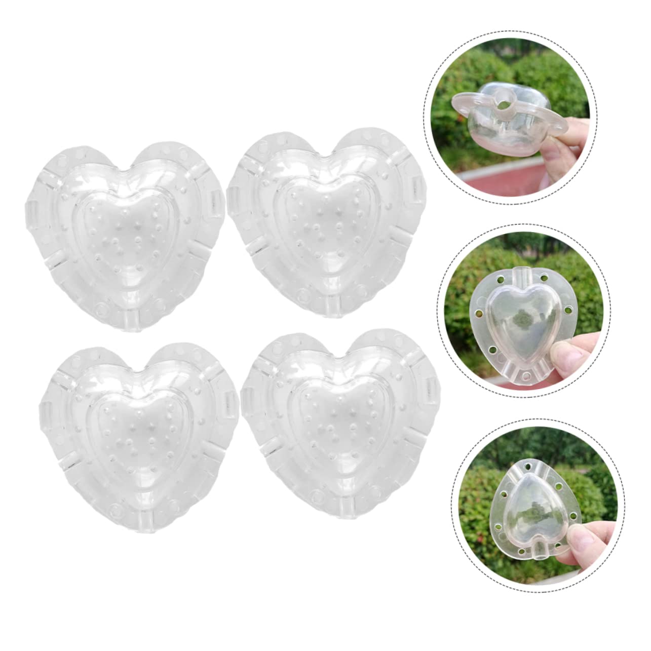 Toddmomy Molde En Forma De Corazón Fondant para Moldes Hechos A Mano Moldes Artesanales De Bricolaje De Comida De Cocina Caseros El Plastico 4 Piezas X 4