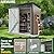 AirWire 5x3 FT Outdoor Storage Shed, Garden Shed with Updated Frame Structure and Lockable Doors, Metal Tool Sheds for Backyard Garden Patio Lawn,Brown