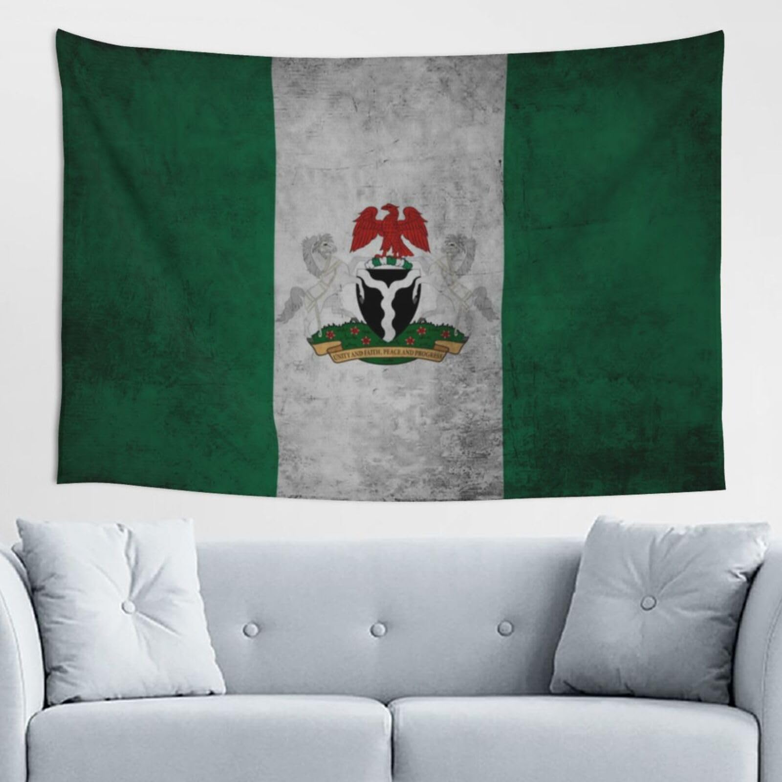 Nigeria Nigerian Flag Tapestry 60x40 Inches Wall Decoration Tapestries Aesthetic Wall Han…