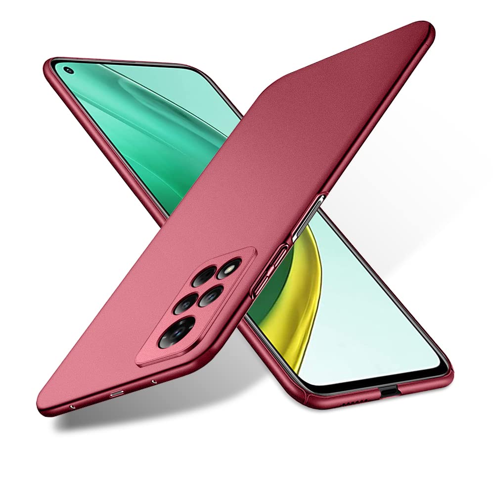 Bastmei Cover per Xiaomi Mi 10T/Mi 10T Pro 5G, Ultraleggero Ultrasottile Antiscivolo Antigraffio Della Telecamera, PC Rigido Smerigliato Cover per Xiaomi Mi 10T/Mi 10T Pro (Vino Rosso, Smerigliato