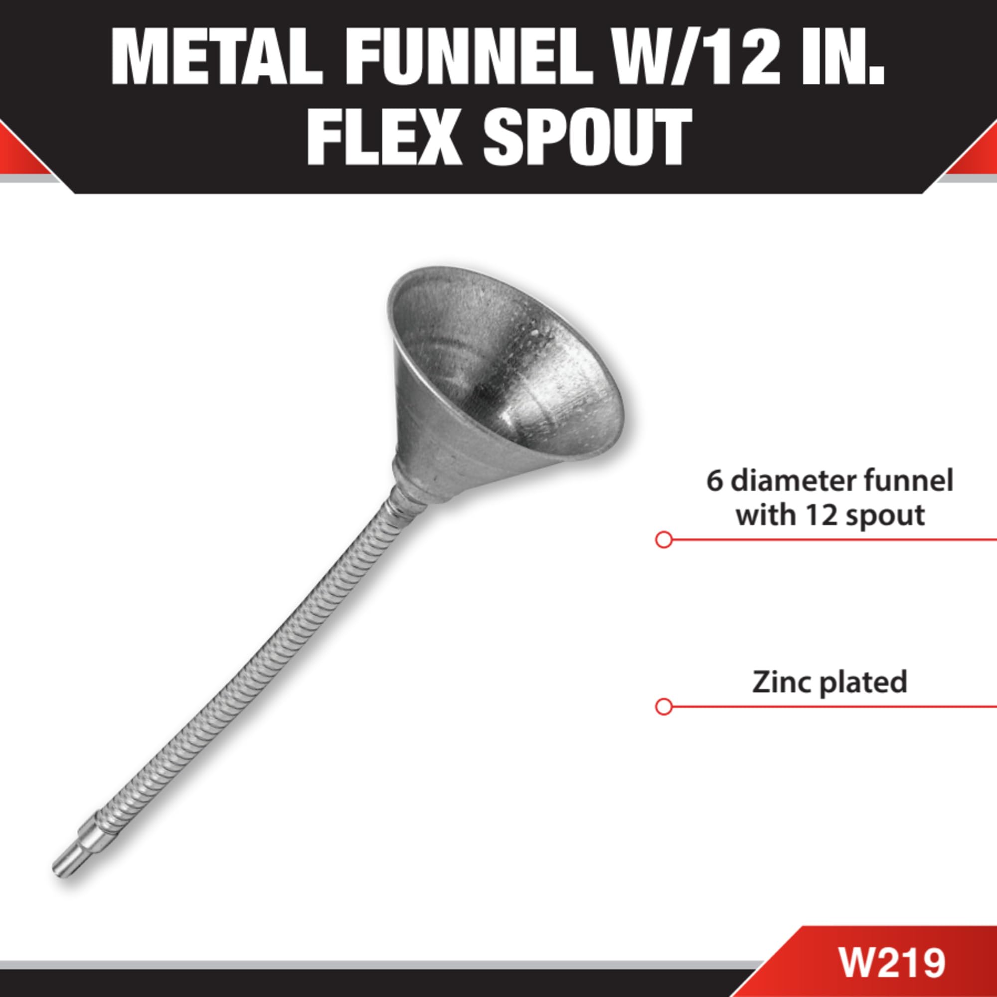 Amazon.com: Performance Tool W219 6 in. Zinc Plated Funnel, 12 in
