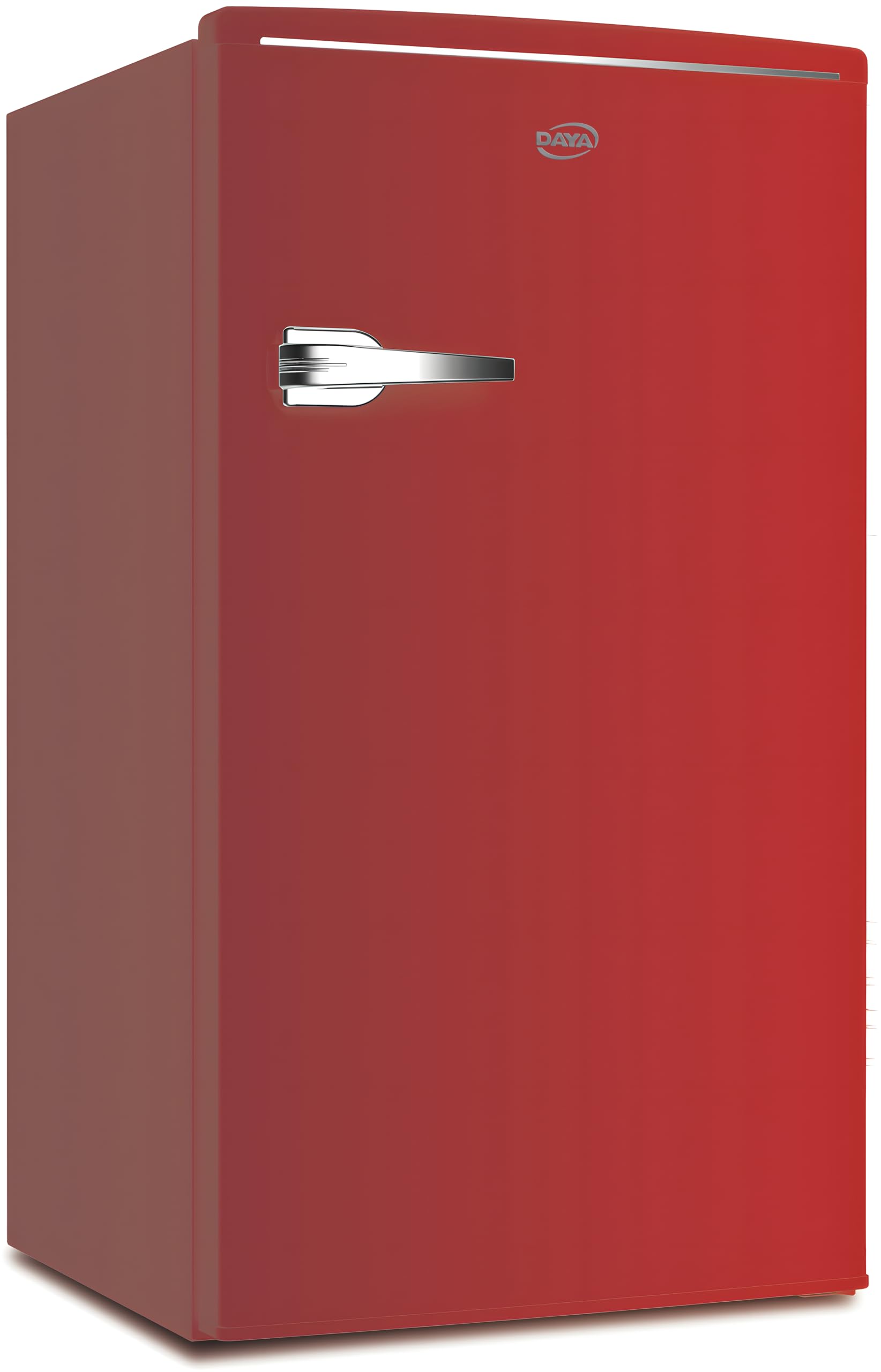 Daya VFTV-​90R, Frigo Tavolo, Vintage Design, Defrost, Classe E, Capacità 85 litri, Vano Zero Gradi, Colore Rosso