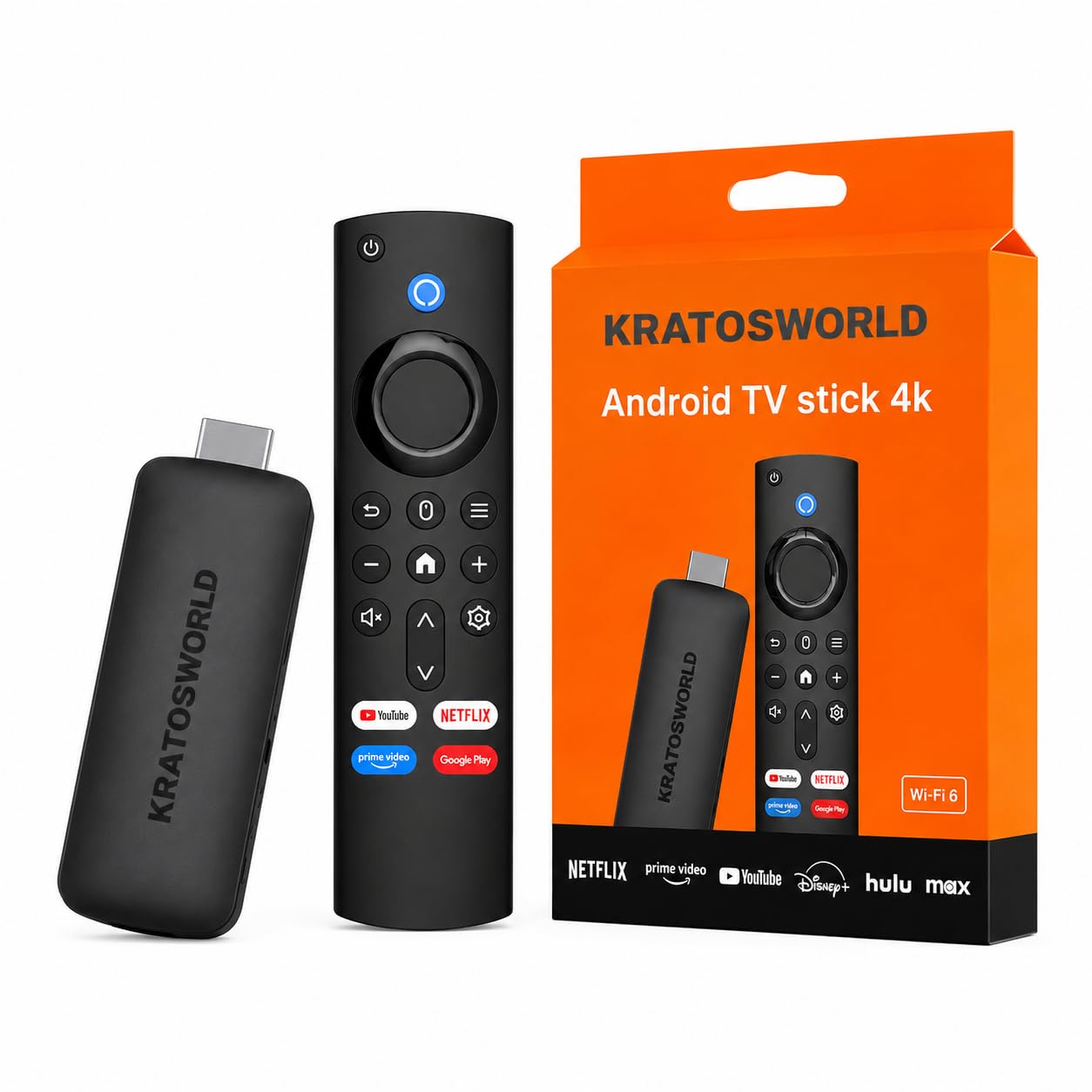 TV Stick Android 14.0 4K UHD, WiFi 6, Bluetooth 5.0, 2 GB RAM + 8 GB ROM, Quad-Core RK3518, HDMI 2.0b, Convierte tu TV en Smart TV