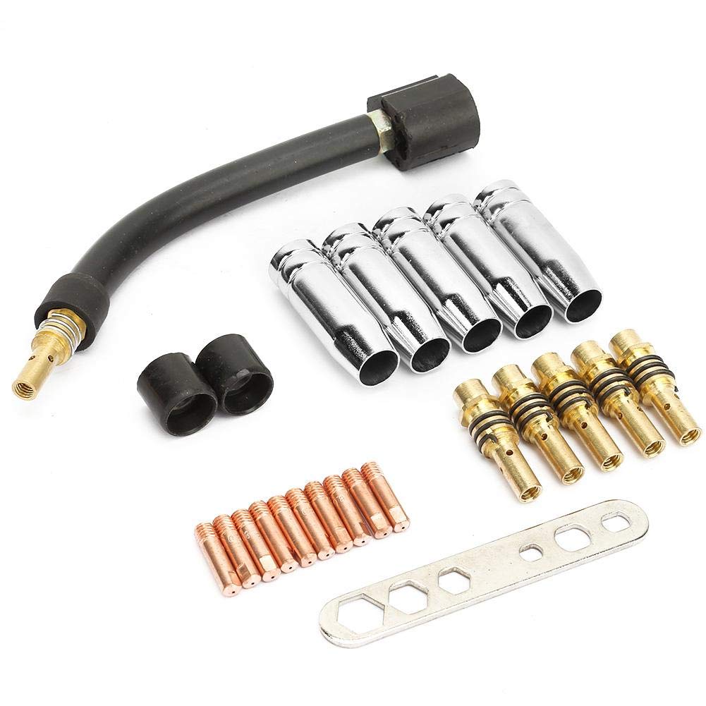 24 Pièces Kit Consommables Soudage MIG 0.8 Contact Tip Pour Torche Binzel 15AK - Pointe Contact Buse