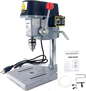EWANYO 3-Speed Benchtop Drill Press, Electric Bench Wood Drilling Machine for DIY Creation, Small and Precise Work Like Je...