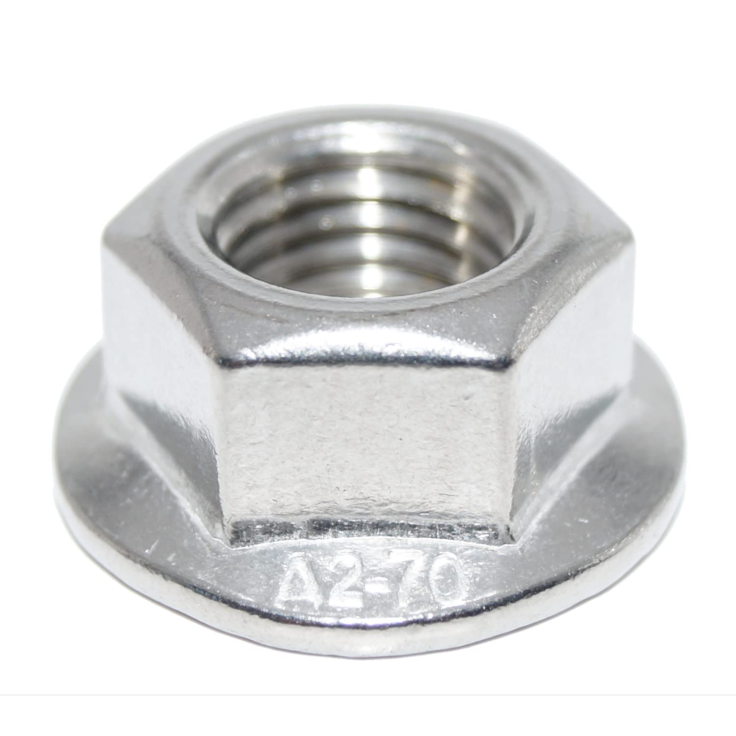 25 Stück M8 Flanschmuttern Edelstahl - DIN 6923 Hutmuttern Mit Sperrverzahnung