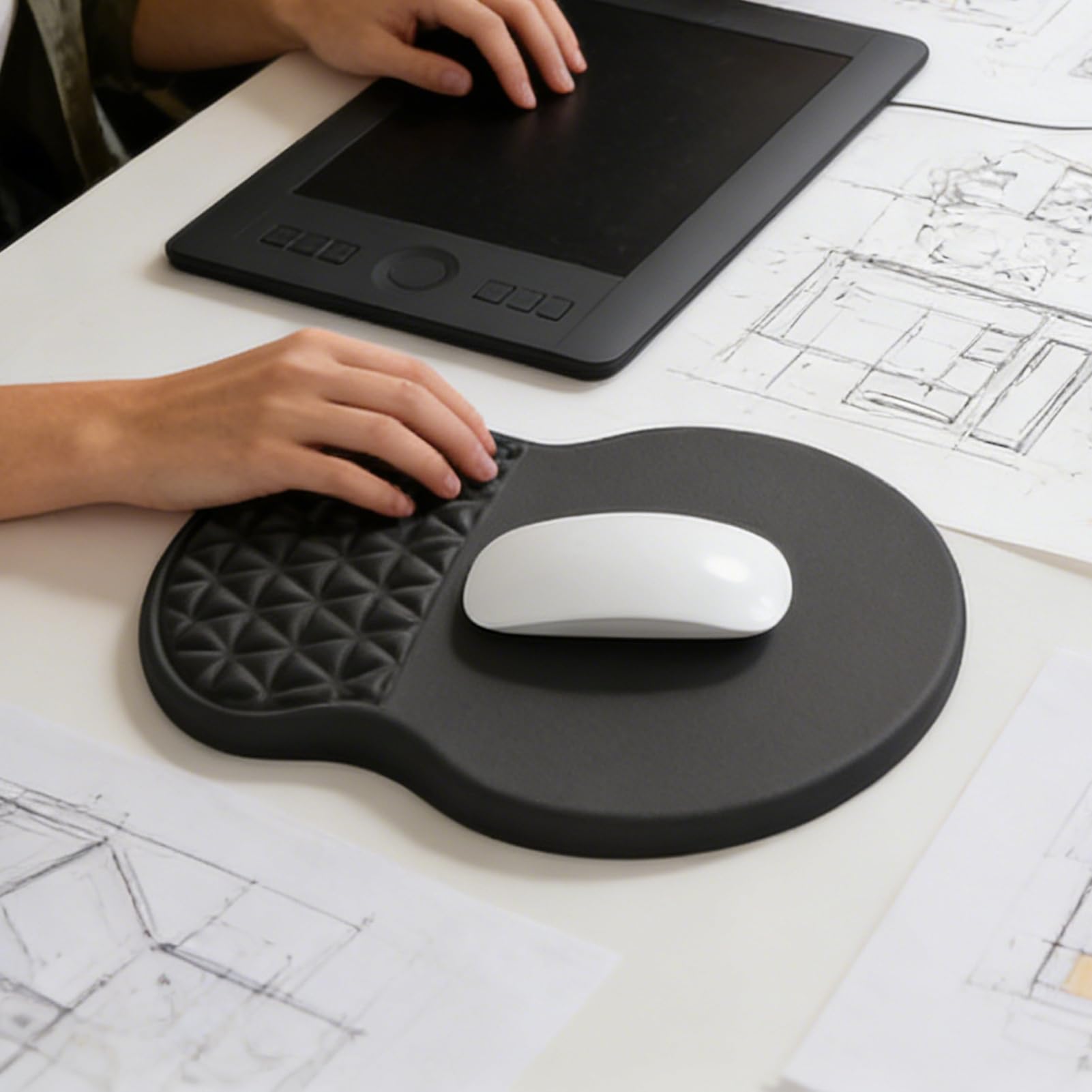 Tappetino per Mouse Mousepad Ergonomico Antiscivolo