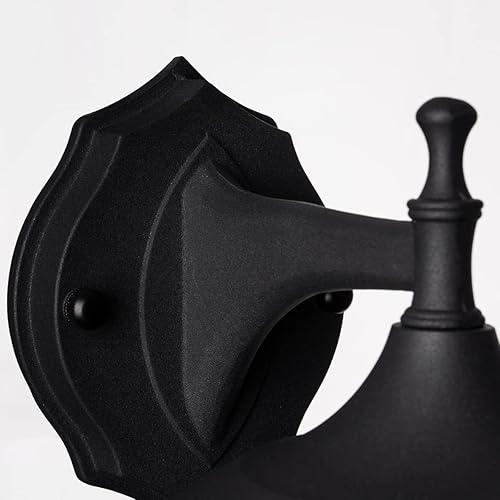 Miniatura 7 de mirrea Luces negras de 10 pulgadas para autocar al aire libre con pantalla de vidrio sembrado, luz impermeable para patio, porche, luz de pared,