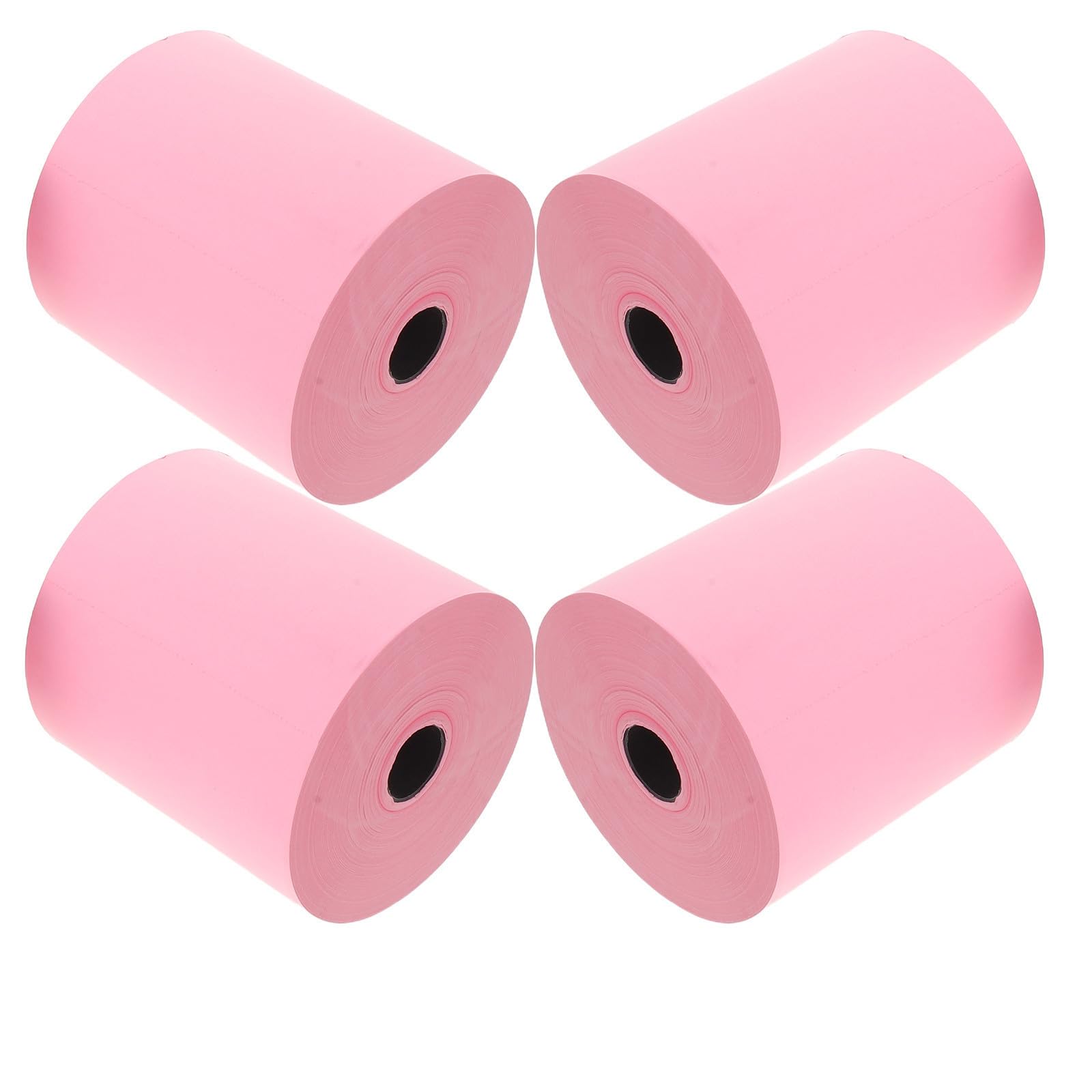 Rollo de Papel Térmico Presa Rosa 4 Rollos Recubrimiento Térmico Rápido y Alta Precisión sin Calefacción para Impresora de Tickets para Cajas Registradoras Pos y Mostradores