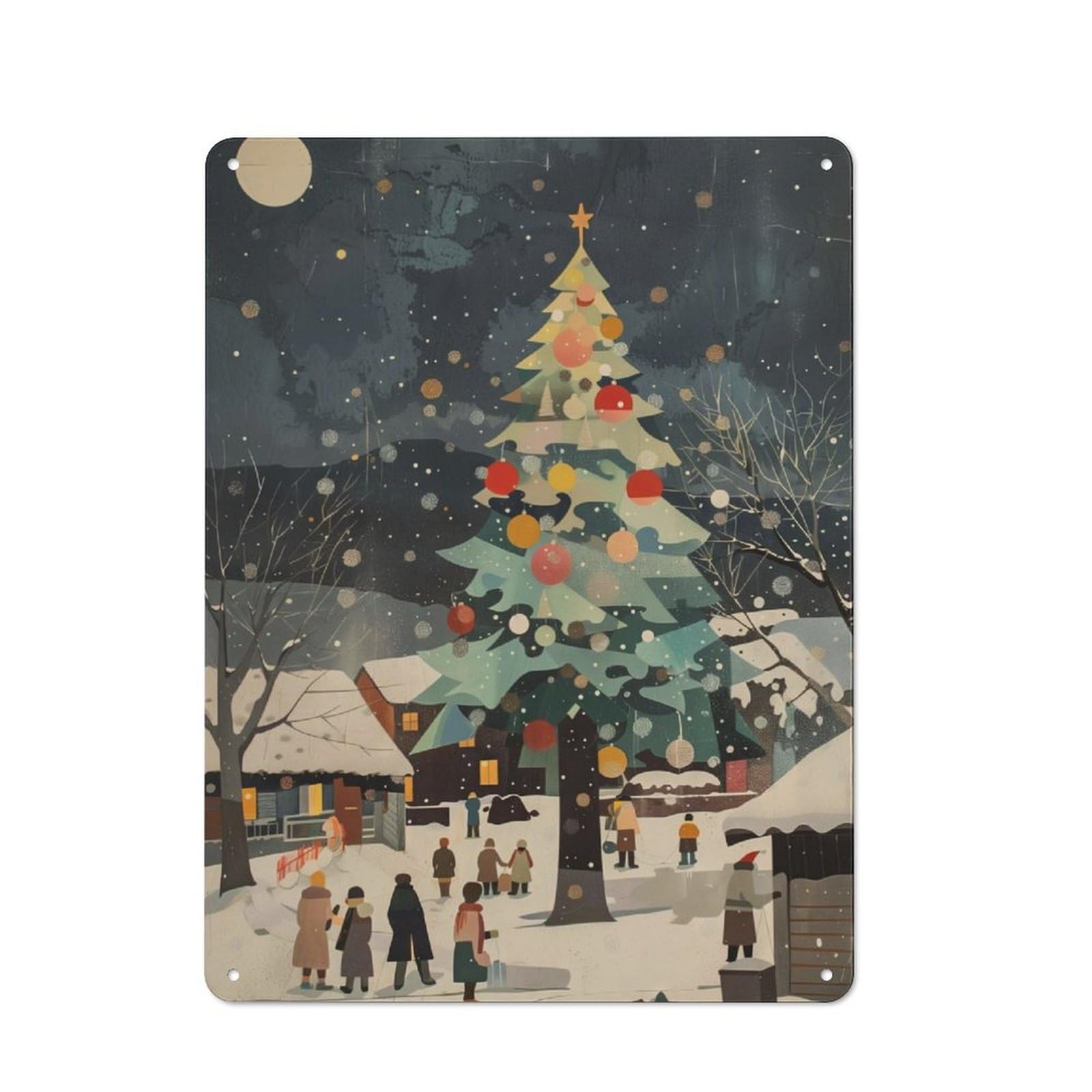 Junmoney Christmas08 Retro Tin Sign 40X30cm Featuring For Bar Or Restaurant, For Metal Sign Collectors, For Garage And Workshop Walls
