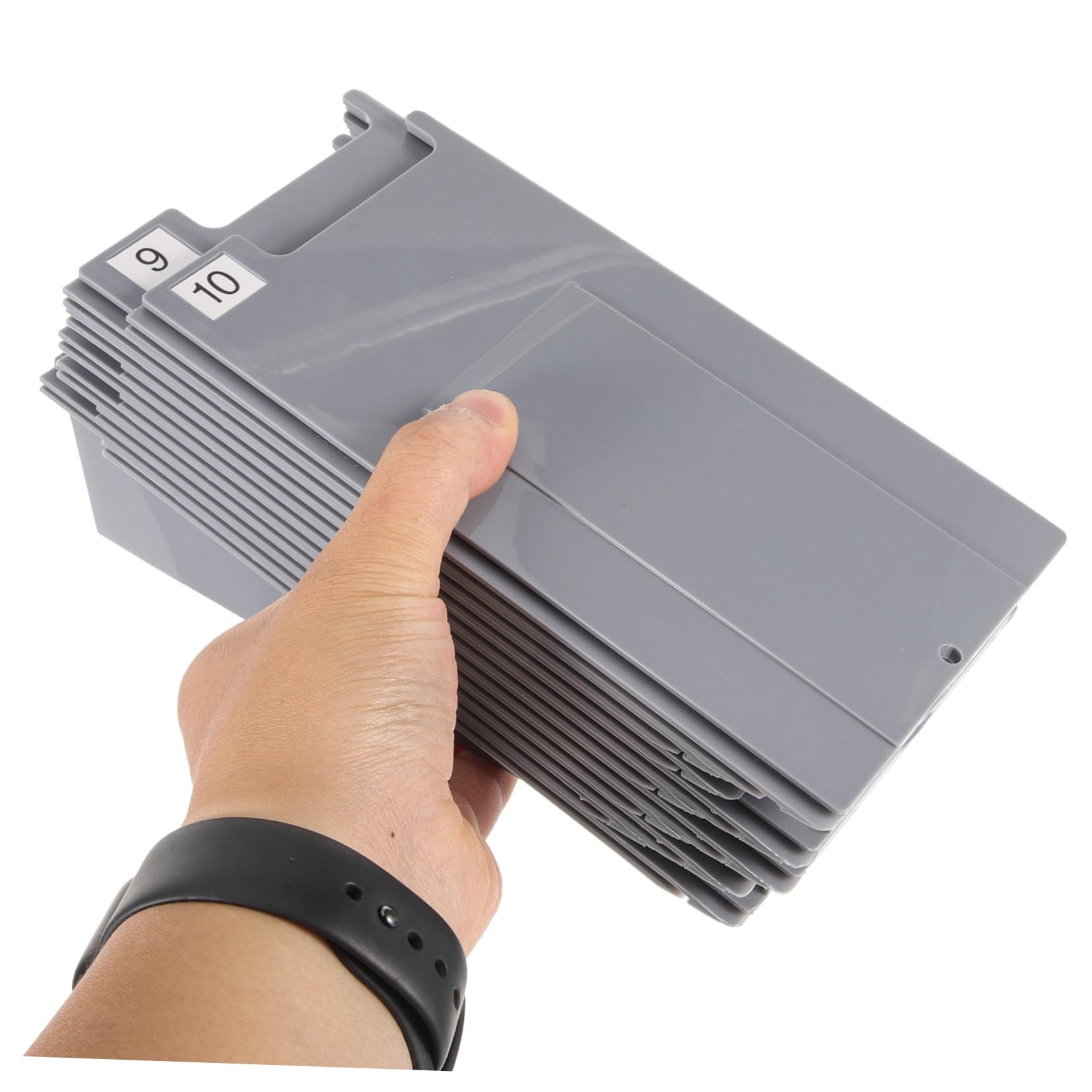 Porta Tarjetas de Asistencia de Pared Retráctil Plástico para Oficina