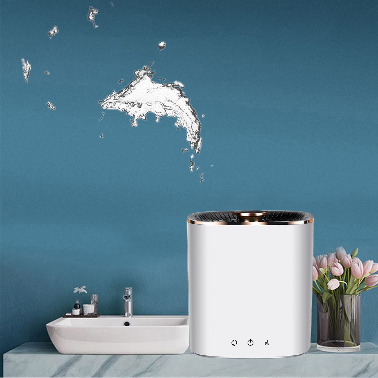 2,5L Mini Lavatrice e asciugatrice - Rondella Turbo Portatile compatta con Tecnologia a Risparmio energetico, Ideale per la casa e i Viaggi - Design Bianco Elegante con Luce Blu