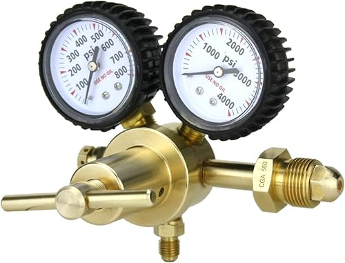 Regulador de gas nitrógeno 0-600 PSIG - Purga HVAC - Carga de presión - Compatible con SÜA