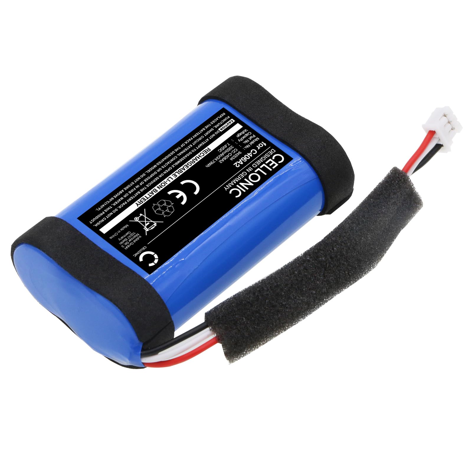 CELLONIC 1x Batterie pour Enceinte Compatible avec Marshall Emberton II, Emberton, C406A2 - (3350mAh, 7.4V)