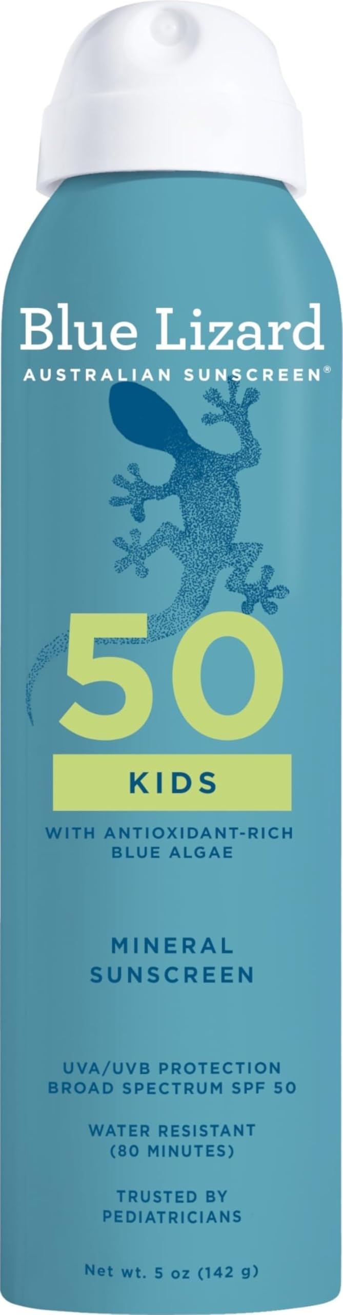Kids Mineral Sunscreen Spray SPF 50+, Brand, Broad-Spectrum UVA/UVB Protection, Water-Resistant, Zinc Oxide Formula, 5 fl oz