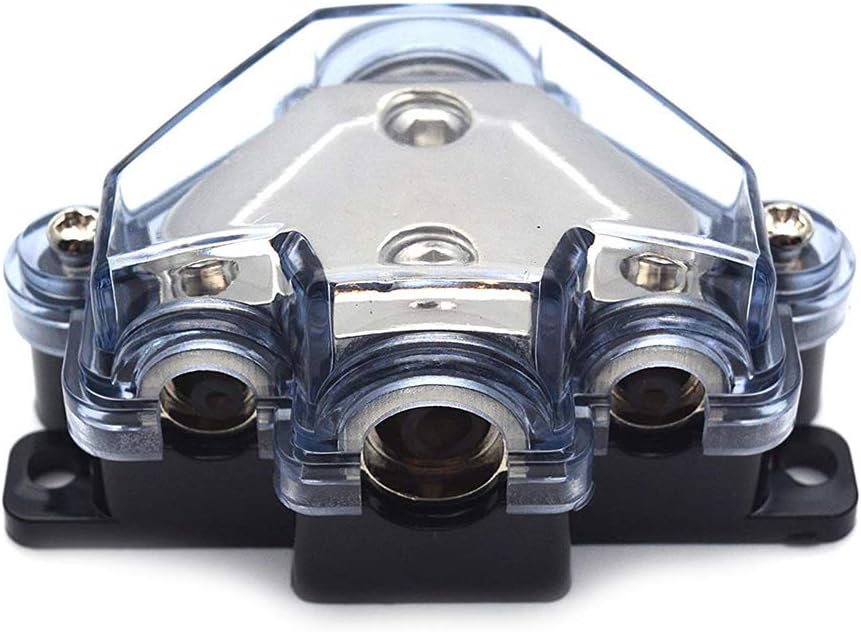 S SYDIEN 1pc Distribution Block 1 in 3 Ways Out Power Distribution Block Car Audio 1x4 Gauge Input 3x8 Gauge Output Ground Distribution Block for Automotive