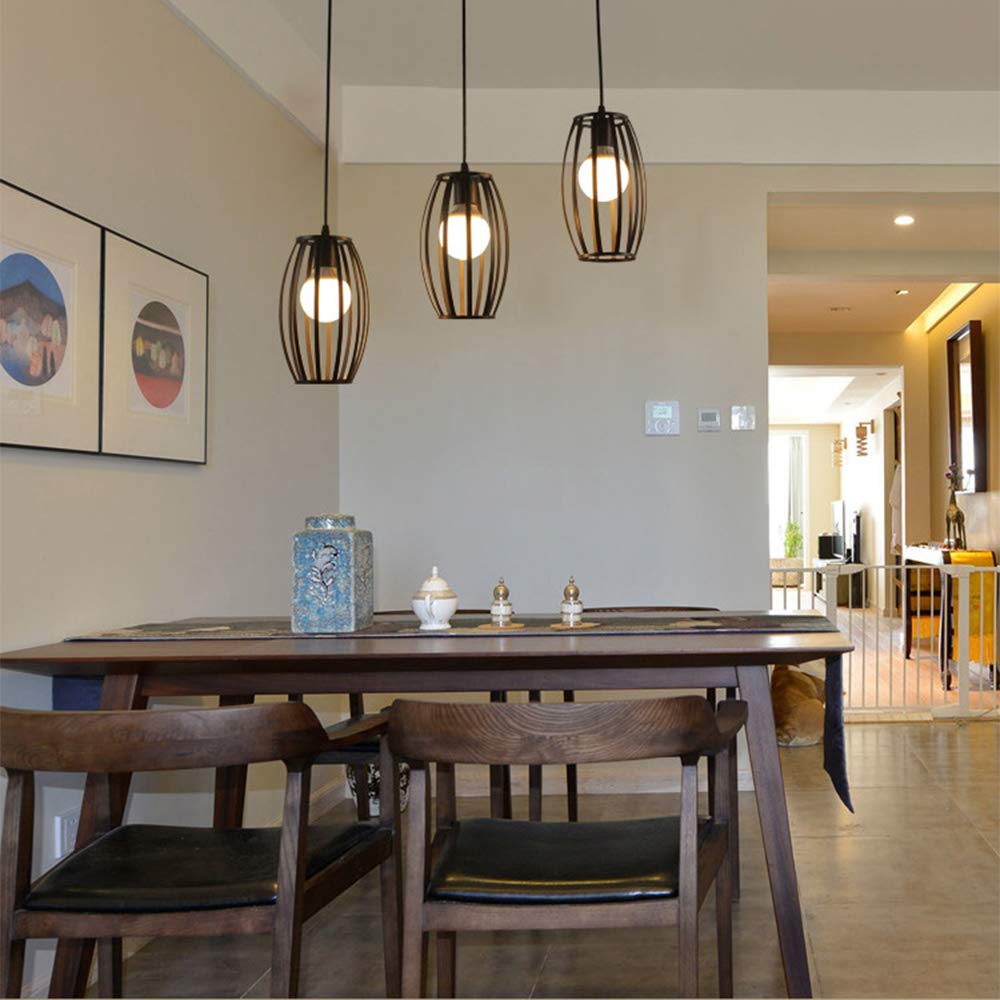 Lampadario Nordico Geometrico In Ferro Battuto Nero: Design Minimalista Per Ristorante E Casa