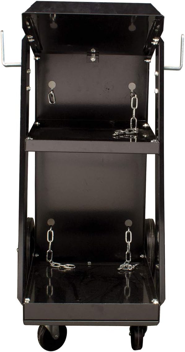 Eastwood 3-Tier Heavy Duty Welding Cart for MIG, TIG & Plasma - Portable Steel Organizer Holds 125 cu ft Tank