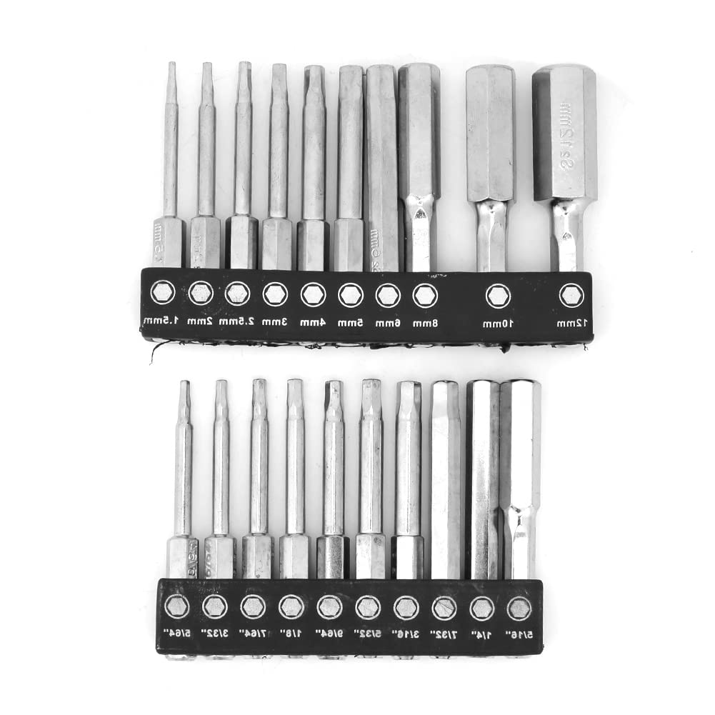 NEE Hex Head Allen Wrench Drill Bit Set, Screwdriver Bit Set 1/4 Inch