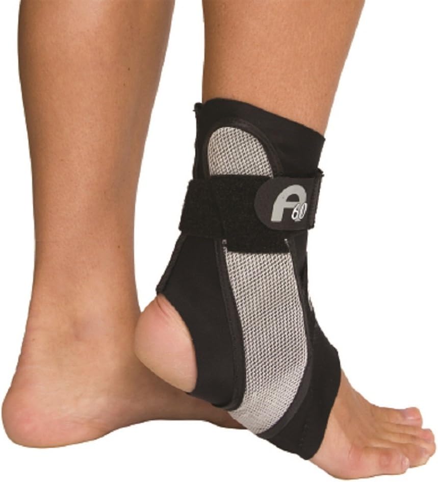 DJO 02TML AIRCAST A60 Ankle Support, Black, Left, Men Size 7.5-11.5, Women Size 9-13, Medium