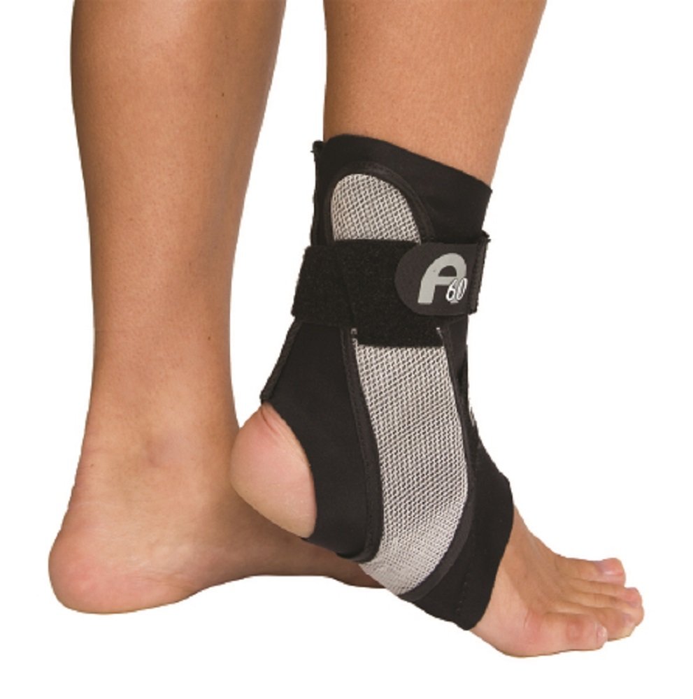 DJO 02TML AIRCAST A60 Ankle Support, Black, Left, Men Size 7.5-11.5, Women Size 9-13, Medium