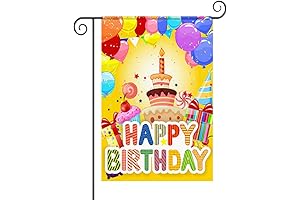 Happy Birthday Yard Sign Garden Flag, Happy Birthday Flags for Outside Colorful...