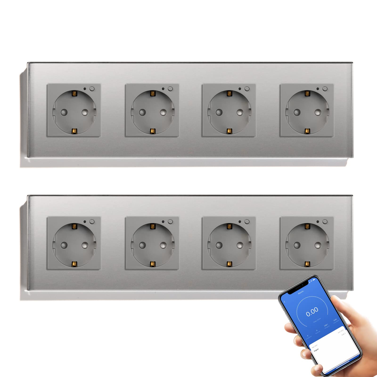 BSEED Enchufe Inteligente con 20W USB y Tipo C,Mate Enchufe Pared Wifi con Medidor Consumo,Control Remoto por APP & Voz,Requiere Cable Neutro,1 Enchufe,Blanco 86mm — view 83