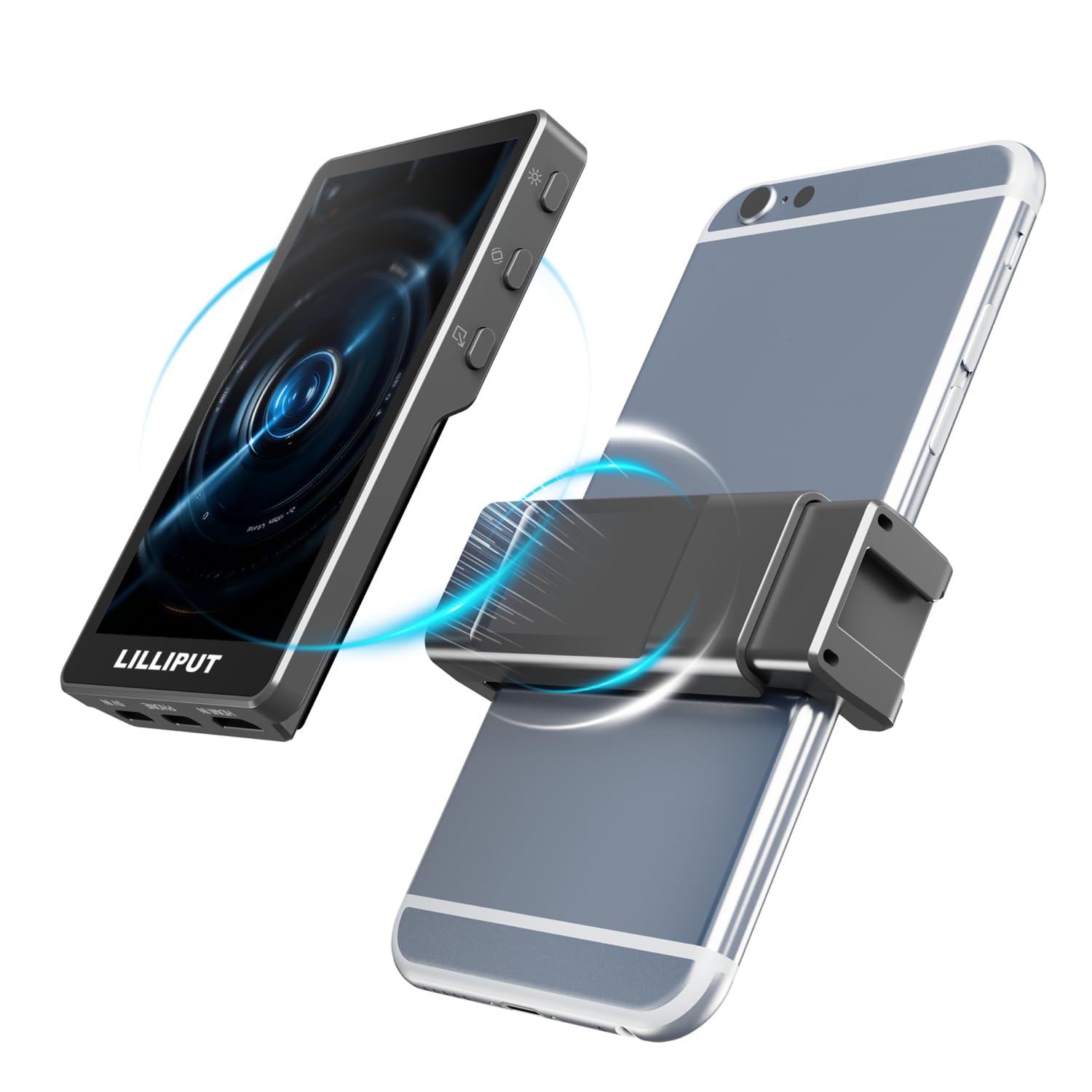 LILLIPUT V4 Telefon-Vlog-Selfie-Monitorbildschirm – 3,97-calowy zewnętrzny monitor z kamerą dla iPhone i Android z wejściem HDMI i Typ-C, podwójne zasilanie, uchwyt magnetyczny, obrót i odbicie