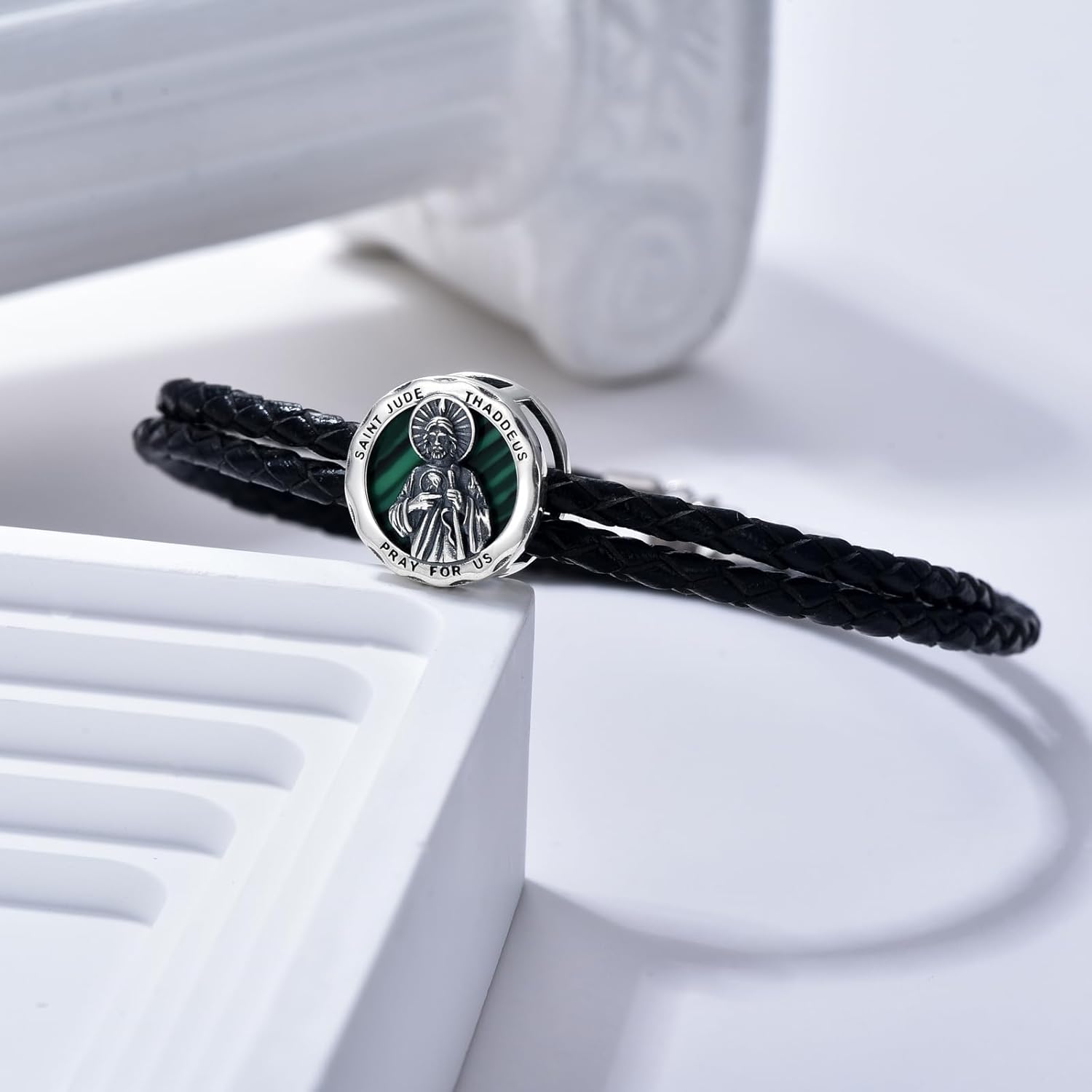 YAFEINI Catholic Bracelet Sterling Silver St Benedict/Saint Jude Medal Bracelet Saint Benedict Jewelry San Judas Tadeo Gifts for Men - Image 6