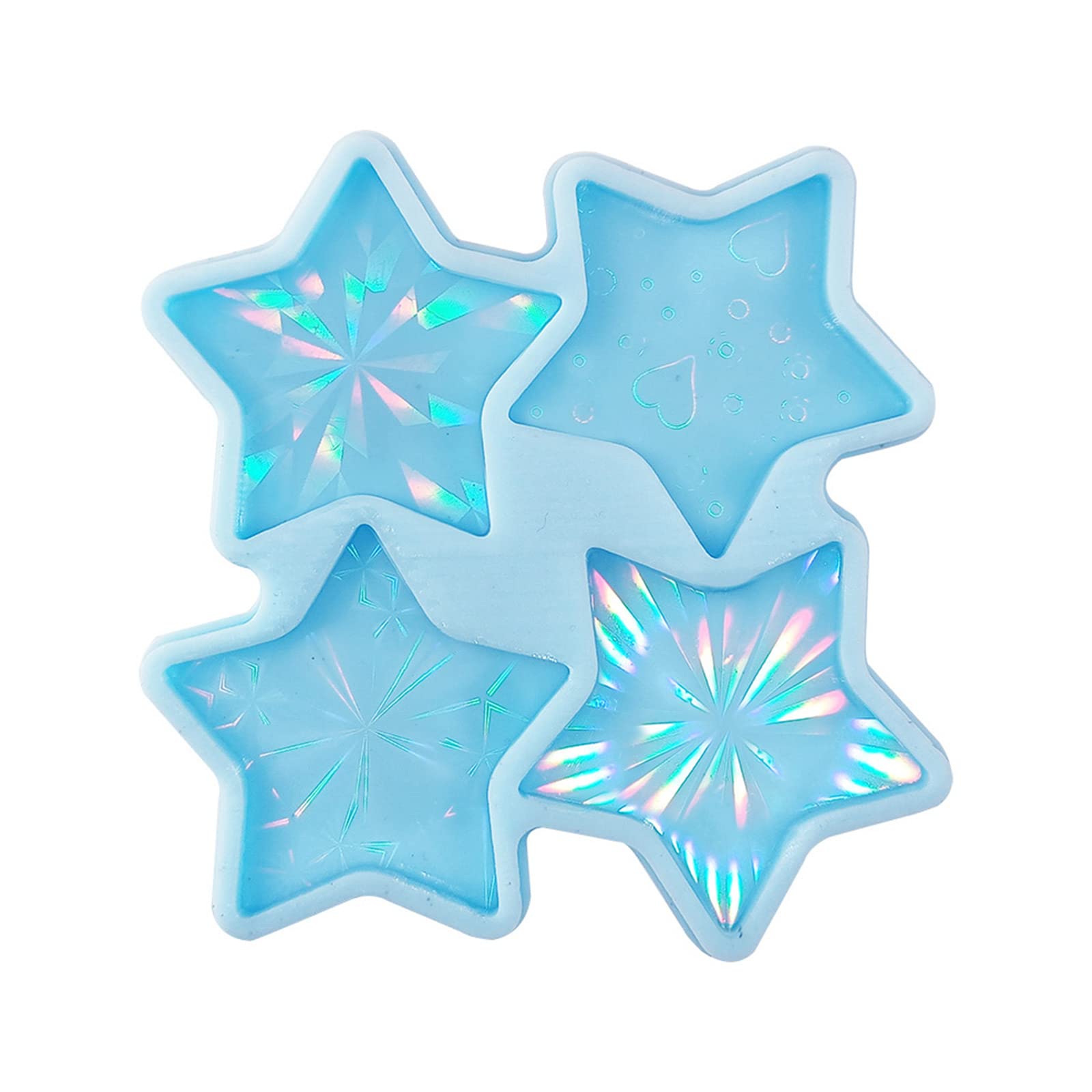 Moule silicone étoile holographique pour démoulage facile de vos bijoux résine