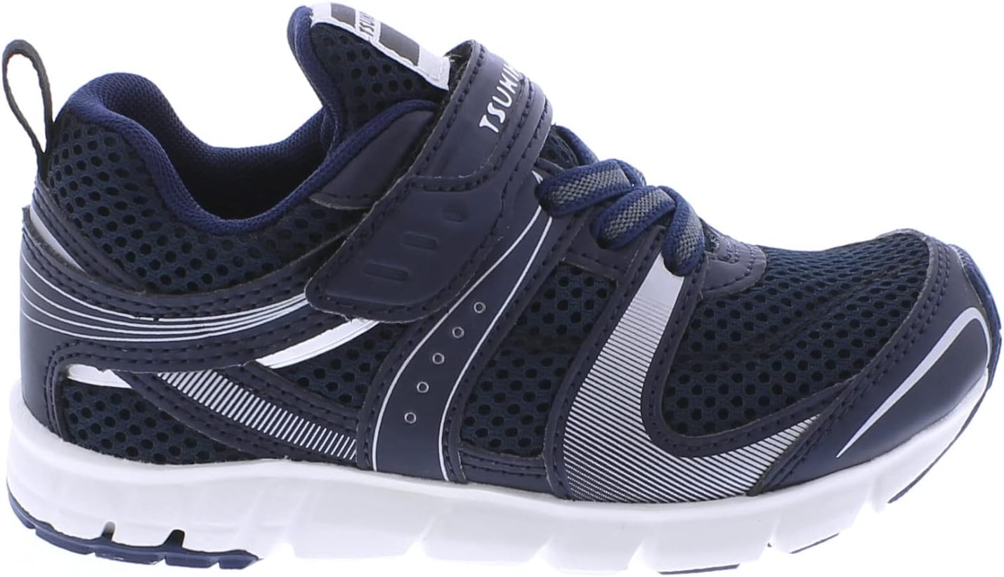 TSUKIHOSHI Unisex-Child Velocity Sneaker 2 Little Kid Navy/Silver