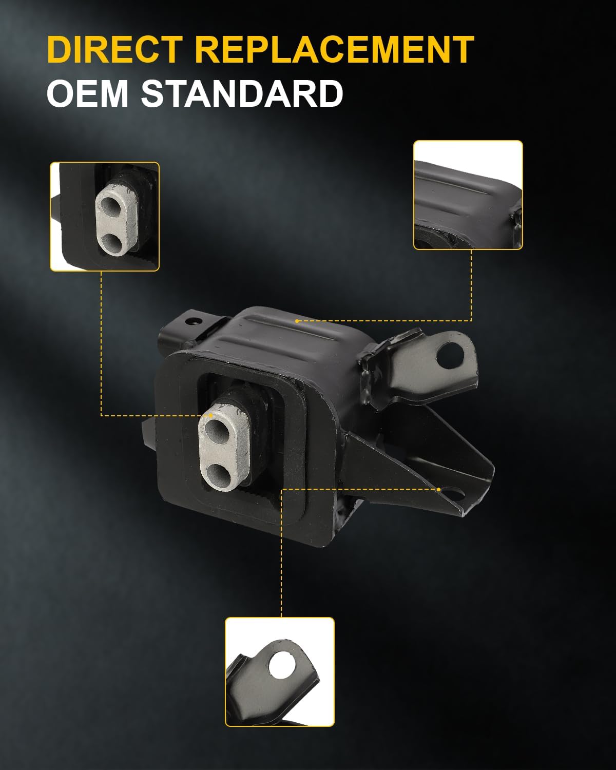 OCPTY Engine Motor Mount and Transmission Mount and Torque Strut Mount Set for 2017-2018 Hyundai Elantra 2.0L Automatic Transmission # 21810F2000 21950F2000 21830F9100 (3PCS)