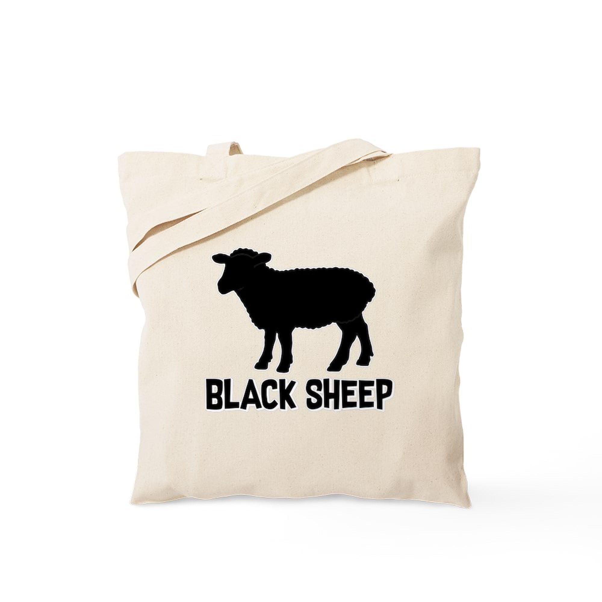 CafePress Black Sheep Tote Bag Reusable Natural Beige Canvas Shopping Bag
