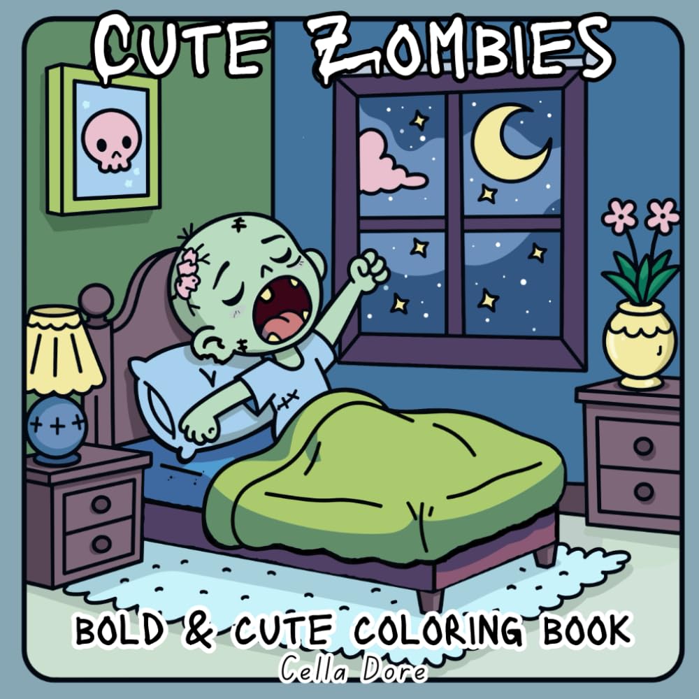 Cute Zombies: Bold & Cute Coloring Book