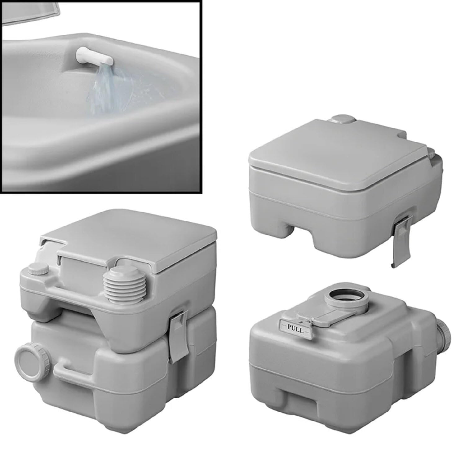 Campingtoilette 20L Reisetoilette Chemietoilette WC tragbar Mobil mobiles H 42cm